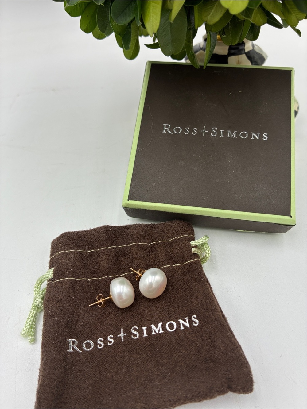 Ross-Simons Cream White Freshwater Pearl Stud Earrings